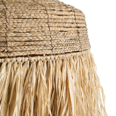 LEDTM® PORTOFERRAIO 02186 Boho Κρεμαστό Φωτιστικό Πλέγμα Μονόφωτο 1 x E27 IP20 Μπεζ Ράφια - Μ80 x Π80 x Υ120cm - Image 8