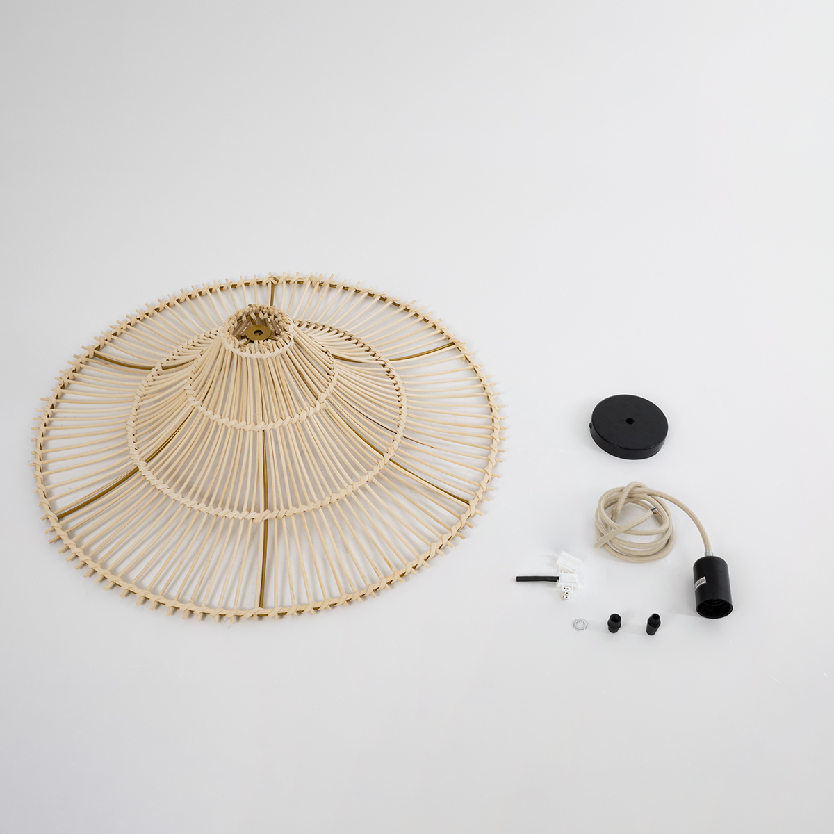 LEDTM® PALERMO 02208 Boho Κρεμαστό Φωτιστικό Οροφής με Ντουί 1 x E27 AC 220-240V IP20 - Μπεζ - Μ60 x Π60 x Υ20cm - Image 10