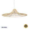 LEDTM® PALERMO 02209 Boho Κρεμαστό Φωτιστικό Πλέγμα Μονόφωτο 1 x E27 IP20 Μπεζ Ξύλο - Μ100 x Π100 x Υ30cm