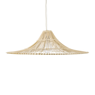 LEDTM® PALERMO 02209 Boho Κρεμαστό Φωτιστικό Πλέγμα Μονόφωτο 1 x E27 IP20 Μπεζ Ξύλο - Μ100 x Π100 x Υ30cm - Image 5