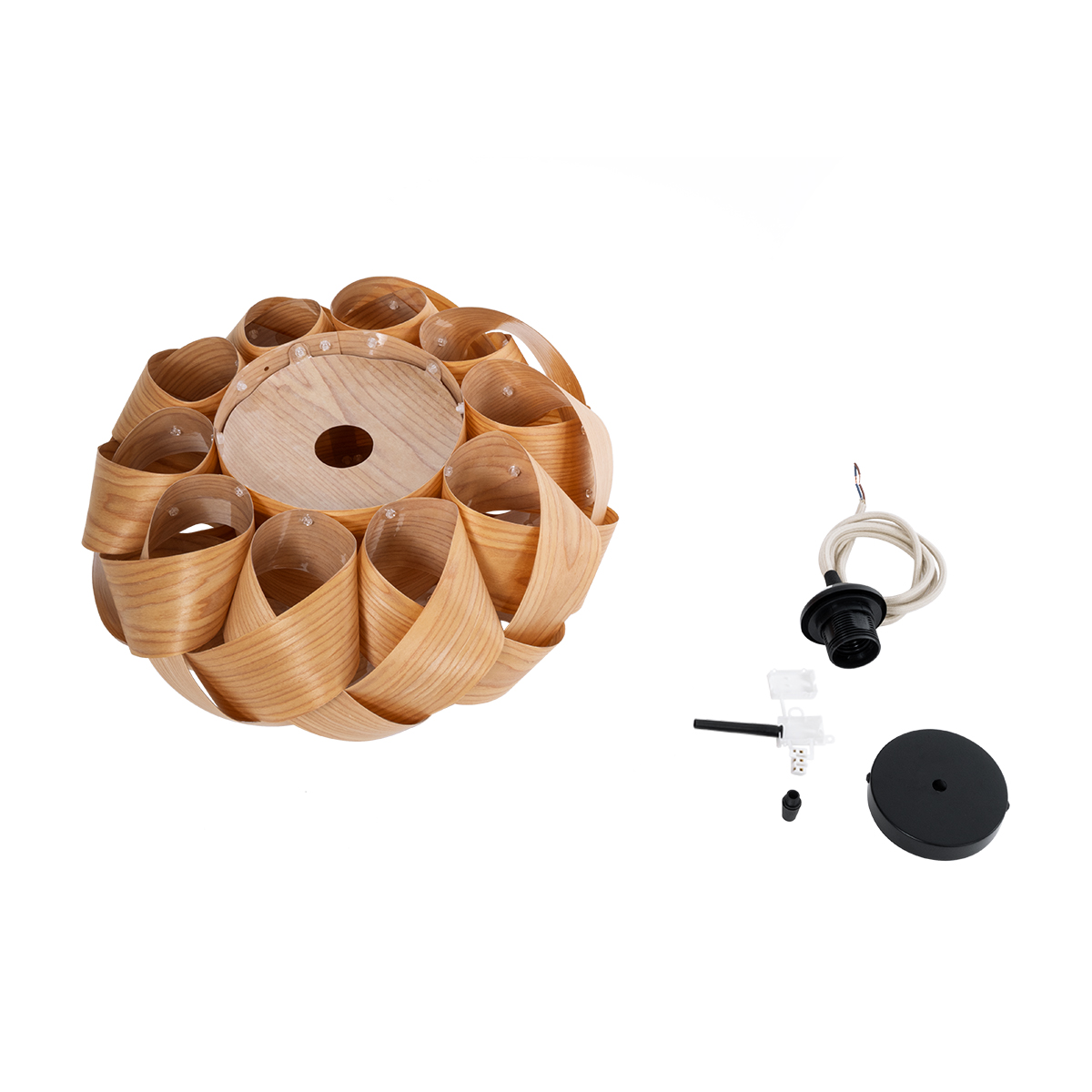 LEDTM® SARDIGNA 02217 Boho Κρεμαστό Φωτιστικό Οροφής με Ντουί 1 x E27 AC 220-240V IP20 - Καφέ - Μ40 x Π40 x Υ20cm - Image 10