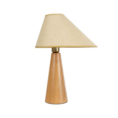 LEDTM® KAUAI 02229 Boho Επιτραπέζιο Φωτιστικό Πορτατίφ Μονόφωτο 1 x E27 IP20 Μπεζ Ξύλο με Μπεζ Ύφασμα - Μ38 x Π30 x Υ48cm - Image 3