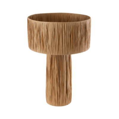 LEDTM® NASSAU 02233 Boho Επιτραπέζιο Φωτιστικό Πορτατίφ Μονόφωτο 1 x E27 IP20 Καφέ Raffia - Μ37 x Π37 x Υ55cm - Image 5