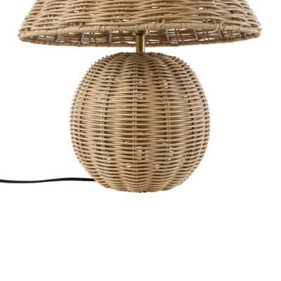 LEDTM® PERU 02239 Boho Επιτραπέζιο Φωτιστικό Πορτατίφ Μονόφωτο 1 x E27 IP20 Μπεζ Ξύλο - Μ40 x Π40 x Υ45cm - Image 6