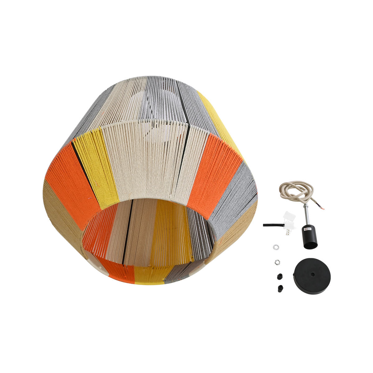 LEDTM® SALERNO 02289 Boho Κρεμαστό Φωτιστικό Οροφής με Ντουί 1 x E27 AC 220-240V IP20 - Πολύχρωμο - Μ50 x Π50 x Υ50cm - Image 10