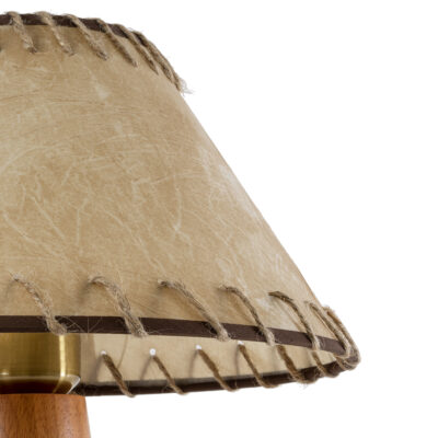 LEDTM® MASPALOMAS 02291 Boho Επιτραπέζιο Φωτιστικό Πορτατίφ Μονόφωτο 1 x E27 IP20 Καφέ Ξύλο με Μπεζ Ύφασμα - Μ30 x Π30 x Υ45cm - Image 5