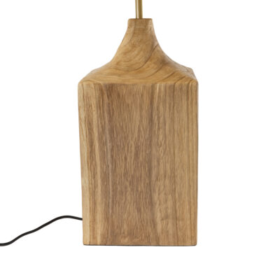 LEDTM® LAFRONTERA 02313 Boho Επιτραπέζιο Φωτιστικό Πορτατίφ Μονόφωτο 1 x E27 IP20 Μπεζ Ξύλο με Μπεζ Ύφασμα - Μ50 x Μ50 x Υ60cm - Image 6