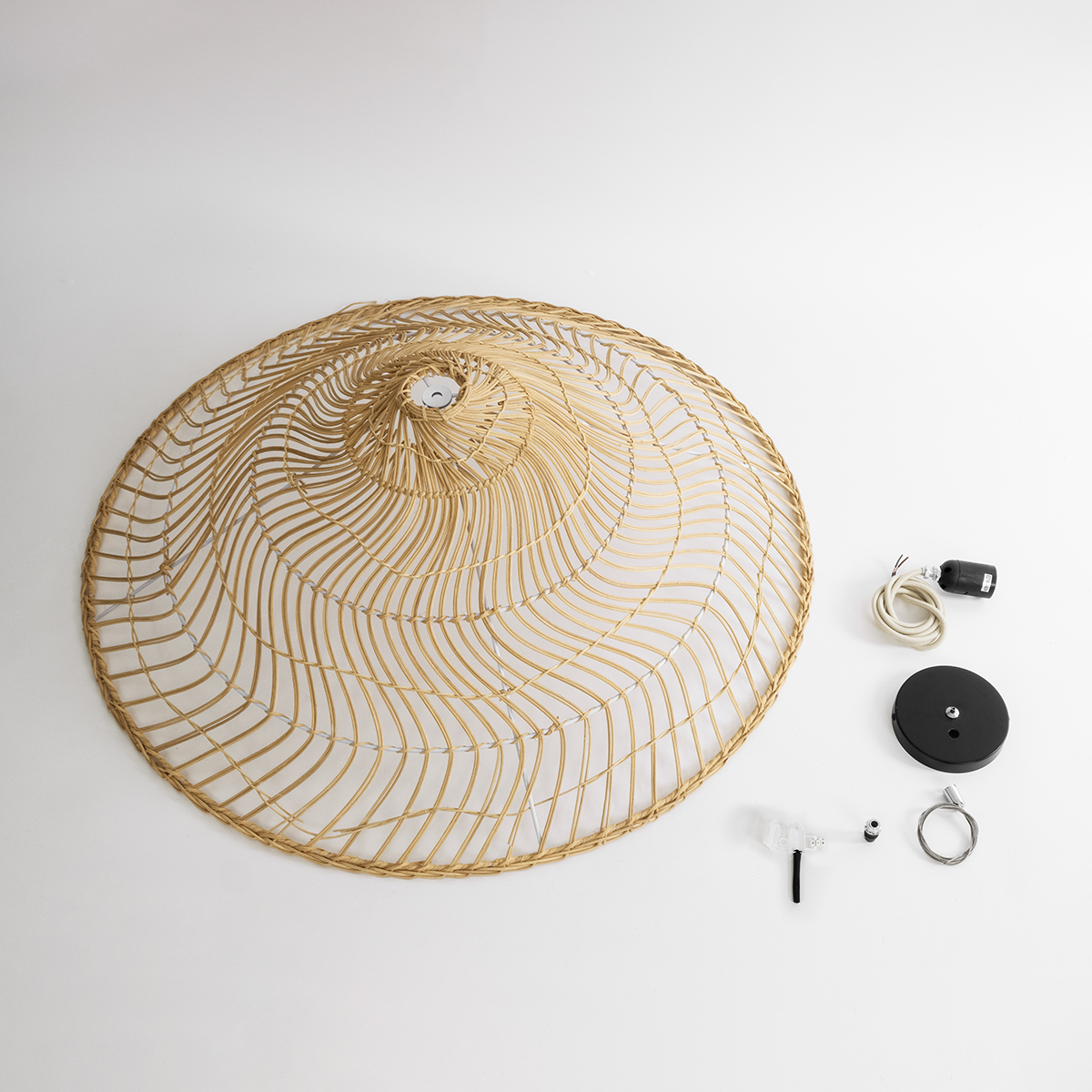 LEDTM® KAIA 02347 Boho Κρεμαστό Φωτιστικό Οροφής με Ντουί 1 x E27 AC 220-240V IP20 - Μπεζ - Μ80 x Π80 x Υ26cm - Image 11