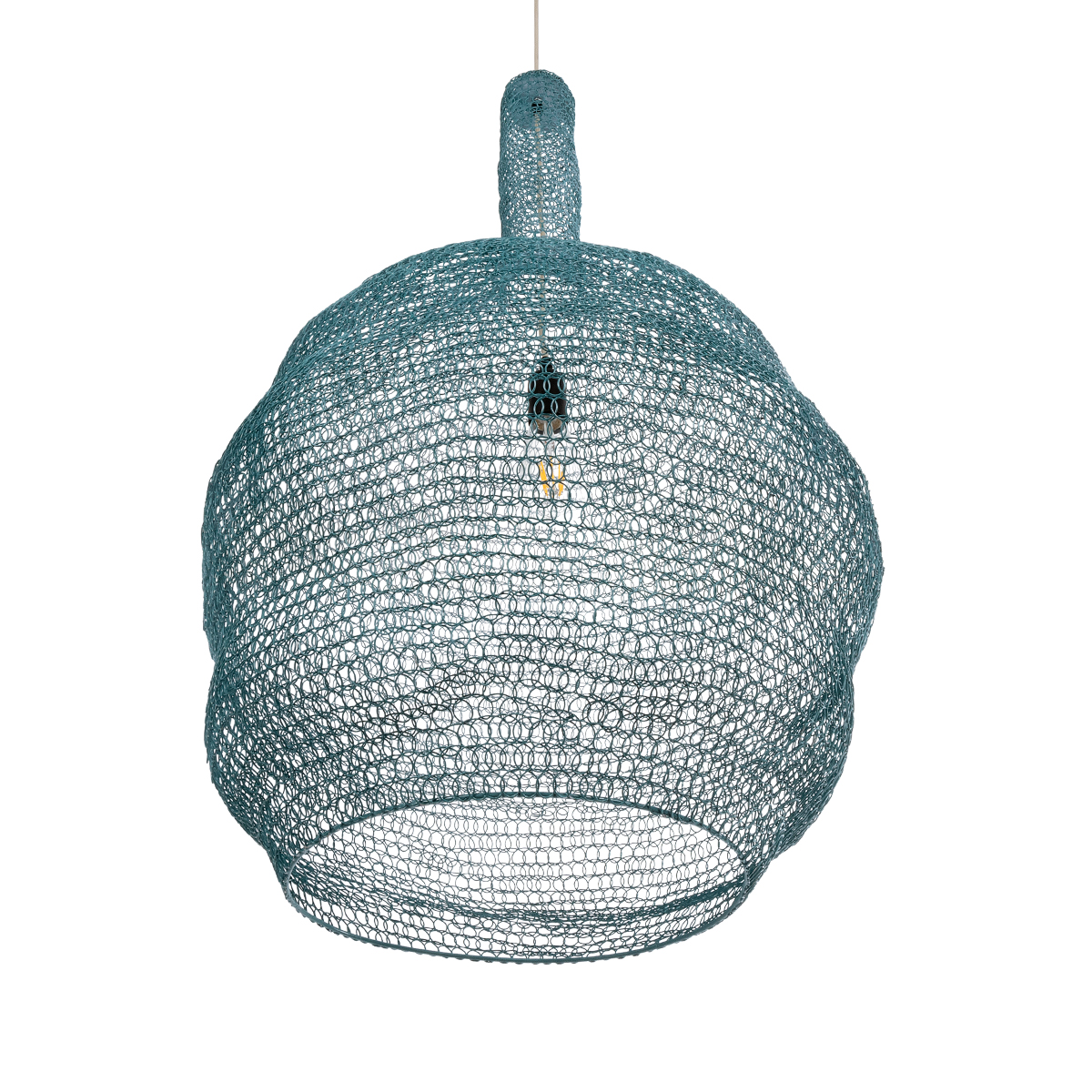 LEDTM® KENTUCKY 02355 Vintage Κρεμαστό Φωτιστικό Οροφής με Ντουί 1 x E27 AC 220-240V IP20 - Τιρκουάζ - Μ60 x Π60 x Υ90cm - Image 6