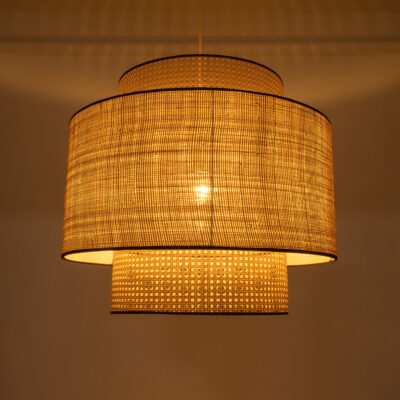 LEDTM® BRAVADO 02387 Boho Κρεμαστό Φωτιστικό Οροφής με Ντουί 1 x E27 AC 220-240V IP20 - Μπεζ - Μ70 x Π70 x Υ58cm - Image 3