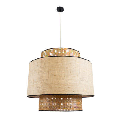 LEDTM® BRAVADO 02387 Boho Κρεμαστό Φωτιστικό Οροφής με Ντουί 1 x E27 AC 220-240V IP20 - Μπεζ - Μ70 x Π70 x Υ58cm - Image 4