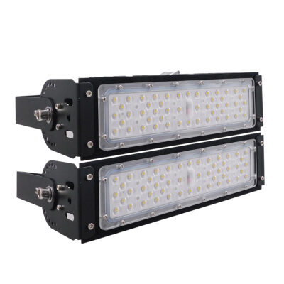 Alternative view of LEDTM® GOLIATH 90100-2 Προβολέας για Γήπεδα Tennis & Ποδοσφαίρου 5x5 LED 100W 15000lm 75°x135° SDCM<5 Fish Eye Lens AC 220-240V Αδιάβροχο IP65 IK08 Φυσικό Λευκό 5000K - Lumileds SMD Chip & Mean Well Driver - Μαύρο Ματ - Μ32 x Π12 x Υ18cm - 5 Χρόνια Εγγύηση