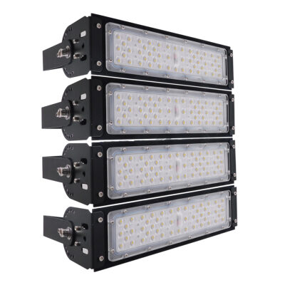 Alternative view of LEDTM® GOLIATH 90100-4 Προβολέας για Γήπεδα Tennis & Ποδοσφαίρου 5x5 LED 200W 30000lm 75°x135° SDCM<5 Fish Eye Lens AC 220-240V Αδιάβροχο IP65 IK08 Φυσικό Λευκό 5000K - Lumileds SMD Chip & Mean Well Driver - Μαύρο Ματ - Μ32 x Π12 x Υ36cm - 5 Χρόνια Εγγύηση