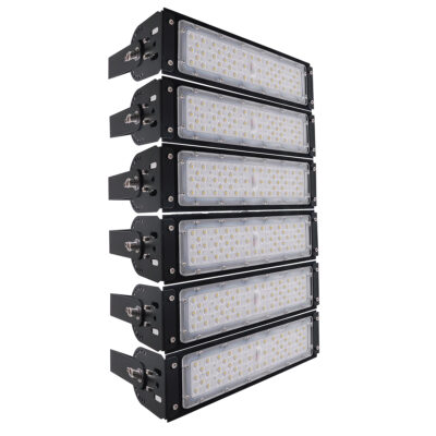 Alternative view of LEDTM® GOLIATH 90100-6 Προβολέας για Γήπεδα Tennis & Ποδοσφαίρου 5x5 LED 300W 45000lm 75°x135° SDCM<5 Fish Eye Lens AC 220-240V Αδιάβροχο IP65 IK08 Φυσικό Λευκό 5000K - Lumileds SMD Chip & Mean Well Driver - Μαύρο Ματ - Μ32 x Π12 x Υ54cm - 5 Χρόνια Εγγύηση