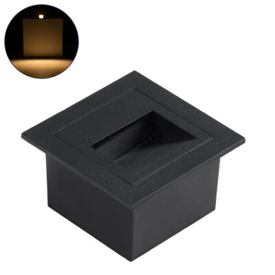 Alternative view of LEDTM® STEP-MINA 90625 Χωνευτό Αρχιτεκτονικό Φωτιστικό Διαδρόμου/Σκαλοπατιού LED 3W 330lm 30° DC 24V Αδιάβροχο IP65 Θερμό Λευκό 2700K Dimmable - Μαύρο - Μ8.3 x Π8.3 x Υ5cm / Q6.6cm - 3 Χρόνια Εγγύηση