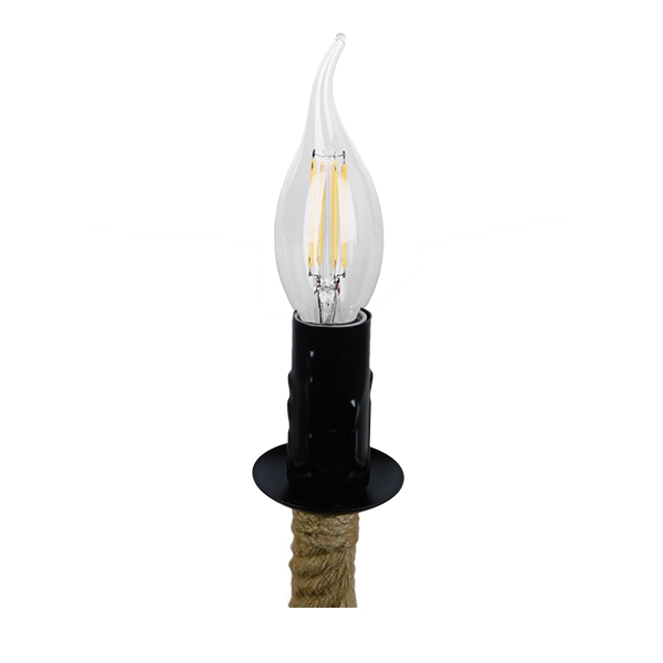 LEDTM® LINDELL 10001111 Vintage Κρεμαστό Φωτιστικό Οροφής με Ντουί 1 x E14 AC 220-240V IP20 - Μπεζ & Μαύρο - Μ37 x Π2.5 x Υ37cm - Image 10