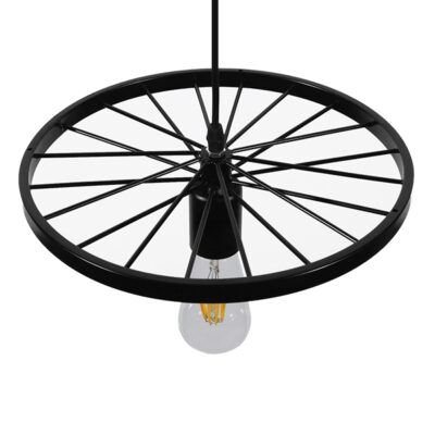 LEDTM® CASTOR 10001161 Vintage Κρεμαστό Φωτιστικό Πλέγμα Μονόφωτο 1 x E27 IP20 Μαύρο Μέταλλο - Μ30 x Π30 x Υ10cm - Image 7