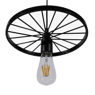 LEDTM® CASTOR 10001161 Vintage Κρεμαστό Φωτιστικό Πλέγμα Μονόφωτο 1 x E27 IP20 Μαύρο Μέταλλο - Μ30 x Π30 x Υ10cm - Image 8