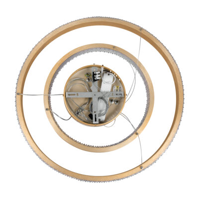 LEDTM® DIAMOND DUO 61151-DECO Κρεμαστό Φωτιστικό Δαχτυλίδι-Κύκλος LED CCT 75W 8743lm 360° AC 220-240V - Εναλλαγή Φωτισμού μέσω Τηλεχειριστηρίου All In One Ψυχρό 6000k+Φυσικό 4500k+Θερμό 2700k Dimmable Φ40+60cm - Χρυσό Βούρτσας - 3 Years Warranty - Image 10