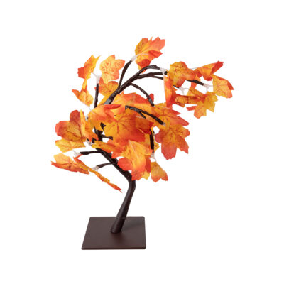 Alternative view of LEDTM® TREEDECO 71586 Μοντέρνο Επιτραπέζιο Φωτιστικό Πορτατίφ LED 2W 100lm 200° DC 5V με USB 2.0 IP20 Θερμό Λευκό 2700K - Πορτοκαλί & Καφέ - Μ30 x Π30 x Υ41cm - 2 Χρόνια Εγγύηση