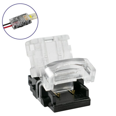 Alternative view of LEDTM® STRIPART 70720 Ενωτικός Ταχυσύνδεσμος για Μονόχρωμη Ταινία LED 2Pin 10mm σε Καλώδιο Τροφοδοσίας 2Pin Αδιάβροχο IP65 - Μ1.5 x Π2.4 x Υ0.8cm