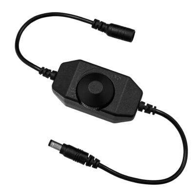 Alternative view of LEDTM® DIMMERANO 73306 Διακόπτης On/Off & Dimming με 1 x 5A 120W Κανάλι DC 12-24V 5A 120W Max IP20 - Μαύρο - Μ25 x Π3.2 x Υ3.3cm - 2 Χρόνια Εγγύηση