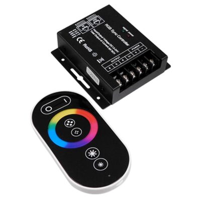 Alternative view of LEDTM® RGBCONTROLLER 73410 Dimmer / Controller με RF Ασύρματο Χειριστήριο με 3 x 8A 192W Κανάλια DC 12-24V 24A 576W Max IP20 - RF2.4Ghz SYNC - Μ9 x Π9 x Υ2.5cm - 2 Χρόνια Εγγύηση