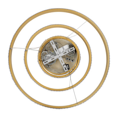 LEDTM® DIAMOND TRIO 61137-DECO Κρεμαστό Φωτιστικό Δαχτυλίδι-Κύκλος LED CCT 100W 12123lm 360° AC 220-240V - Εναλλαγή Φωτισμού μέσω Τηλεχειριστηρίου All In One Ψυχρό 6000k+Φυσικό 4500k+Θερμό 2700k Dimmable Φ25+40+60cm - Χρυσό Βούρτσας - 3 Years Warranty - Image 10