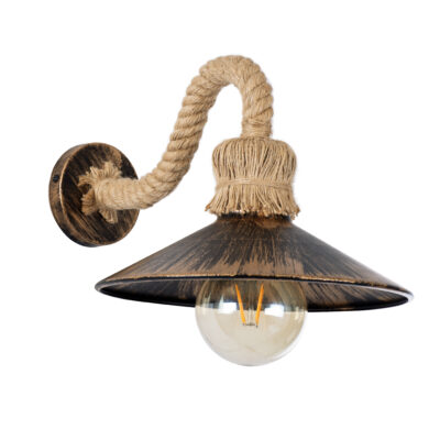 Alternative view of LEDTM® BRASSO 01132 Vintage Φωτιστικό Τοίχου - Απλίκα με Ντουί 1 x E27 AC 220-240V IP20 - Μπεζ & Χάλκινο Εφέ Σκουριάς - Μ38 x Π26.7 x Υ22cm