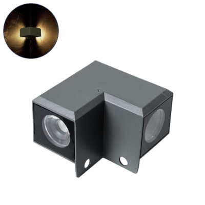 Alternative view of LEDTM® WALLDONA 90732 Γωνιακό Φωτιστικό LED 10W 1150lm 10° DC 24V Αδιάβροχο IP66 Φυσικό Λευκό 4500K Dimmable - CREE XPE Chip - Γκρι Ανθρακί - Μ8 x Π8 x Υ6cm - 3 Χρόνια Εγγύηση