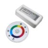 Ασύρματος LED RGB Controller με Λευκό Στρογγυλό Χειριστήριο Αφής 2.4G 12v (192w) - 24v (384w) DC LEDTM 77545