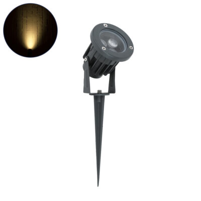 Alternative view of LEDTM® TREETZINA 90351 Φωτιστικό Σποτ για Φυτά - Δέντρα με Βάση Κήπου / Καρφωτό LED 3W 330lm 10° DC 24V Αδιάβροχο IP65 Θερμό Λευκό 2700K Dimmable - Bridgelux SMD Chip - Γκρι Ανθρακί - Μ10.5 x Π7.5 x Υ7.5cm - 3 Χρόνια Εγγύηση