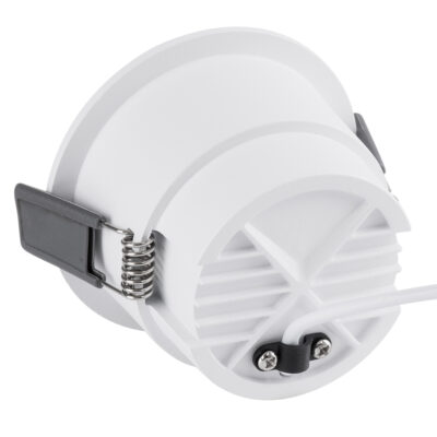 LEDTM® PLUTO-M 60253 Χωνευτό LED Spot Downlight TrimLess Φ8.4cm 10W 1250lm 38° AC 220-240V IP20 Φ8.4 x Υ5.9cm - Στρόγγυλο - Λευκό με Μαύρο Κάτοπτρο & Anti-Glare HoneyComb - Θερμό Λευκό 2700K - Bridgelux COB - 5 Years Warranty - Image 4