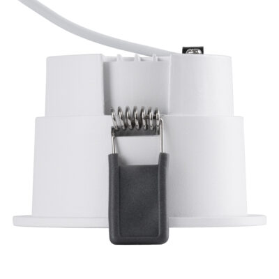 LEDTM® PLUTO-M 60253 Χωνευτό LED Spot Downlight TrimLess Φ8.4cm 10W 1250lm 38° AC 220-240V IP20 Φ8.4 x Υ5.9cm - Στρόγγυλο - Λευκό με Μαύρο Κάτοπτρο & Anti-Glare HoneyComb - Θερμό Λευκό 2700K - Bridgelux COB - 5 Years Warranty - Image 5