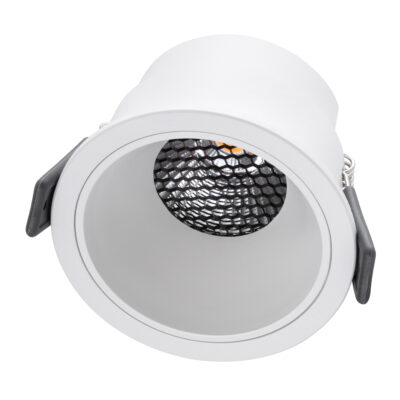 LEDTM® PLUTO-M 60255 Χωνευτό LED Spot Downlight TrimLess Φ8.4cm 10W 1250lm 38° AC 220-240V IP20 Φ8.4 x Υ5.9cm - Στρόγγυλο - Λευκό & Anti-Glare HoneyComb - Θερμό Λευκό 2700K - Bridgelux COB - 5 Years Warranty - Image 3