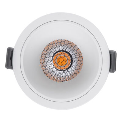 LEDTM® PLUTO-M 60255 Χωνευτό LED Spot Downlight TrimLess Φ8.4cm 10W 1250lm 38° AC 220-240V IP20 Φ8.4 x Υ5.9cm - Στρόγγυλο - Λευκό & Anti-Glare HoneyComb - Θερμό Λευκό 2700K - Bridgelux COB - 5 Years Warranty - Image 6