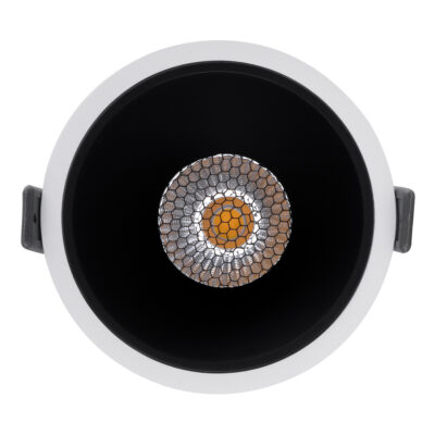 LEDTM® PLUTO-B 60258 Χωνευτό LED Spot Downlight TrimLess Φ10.4cm 15W 1950lm 38° AC 220-240V IP20 Φ10.4 x Υ6.5cm - Στρόγγυλο - Λευκό με Μαύρο Κάτοπτρο & Anti-Glare HoneyComb - Φυσικό Λευκό 4500K - Bridgelux COB - 5 Years Warranty - Image 6