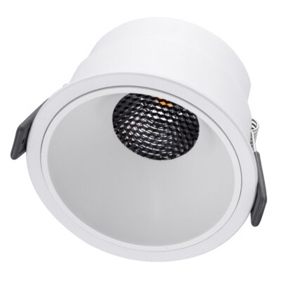 LEDTM® PLUTO-B 60261 Χωνευτό LED Spot Downlight TrimLess Φ10.4cm 15W 1875lm 38° AC 220-240V IP20 Φ10.4 x Υ6.5cm - Στρόγγυλο - Λευκό & Anti-Glare HoneyComb - Θερμό Λευκό 2700K - Bridgelux COB - 5 Years Warranty - Image 3