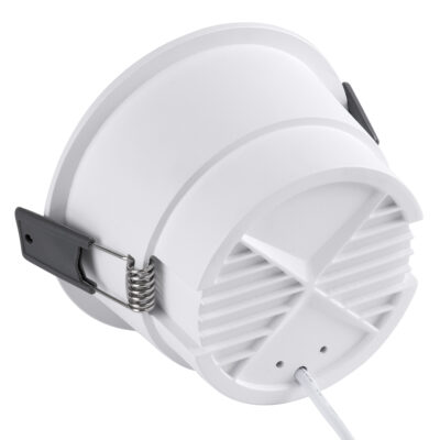 LEDTM® PLUTO-B 60261 Χωνευτό LED Spot Downlight TrimLess Φ10.4cm 15W 1875lm 38° AC 220-240V IP20 Φ10.4 x Υ6.5cm - Στρόγγυλο - Λευκό & Anti-Glare HoneyComb - Θερμό Λευκό 2700K - Bridgelux COB - 5 Years Warranty - Image 4