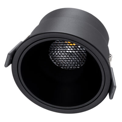 LEDTM® PLUTO-B 60262 Χωνευτό LED Spot Downlight TrimLess Φ10.4cm 15W 1950lm 38° AC 220-240V IP20 Φ10.4 x Υ6.5cm - Στρόγγυλο - Μαύρο & Anti-Glare HoneyComb - Φυσικό Λευκό 4500K - Bridgelux COB - 5 Years Warranty - Image 3