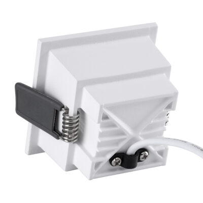 LEDTM® PLUTO-S 60264 Χωνευτό LED Spot Downlight TrimLess Μ6.4xΠ6.4cm 7W 910lm 38° AC 220-240V IP20 Μ6.4 x Π6.4 x Υ4.9cm - Τετράγωνο - Λευκό με Μαύρο Κάτοπτρο & Anti-Glare HoneyComb - Φυσικό Λευκό 4500K - Bridgelux COB - 5 Years Warranty - Image 4