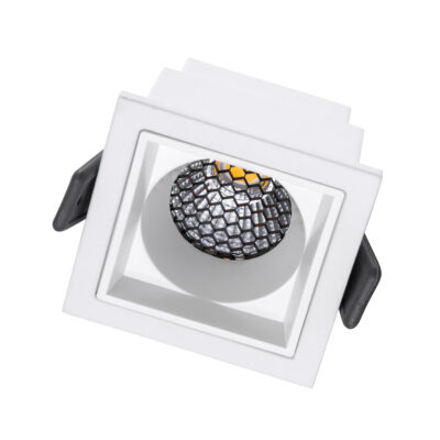 LEDTM® PLUTO-S 60266 Χωνευτό LED Spot Downlight TrimLess Μ6.4xΠ6.4cm 7W 910lm 38° AC 220-240V IP20 Μ6.4 x Π6.4 x Υ4.9cm - Τετράγωνο - Λευκό & Anti-Glare HoneyComb - Φυσικό Λευκό 4500K - Bridgelux COB - 5 Years Warranty - Image 3