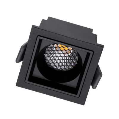 LEDTM® PLUTO-S 60268 Χωνευτό LED Spot Downlight TrimLess Μ6.4xΠ6.4cm 7W 910lm 38° AC 220-240V IP20 Μ6.4 x Π6.4 x Υ4.9cm - Τετράγωνο - Μαύρο & Anti-Glare HoneyComb - Φυσικό Λευκό 4500K - Bridgelux COB - 5 Years Warranty - Image 3