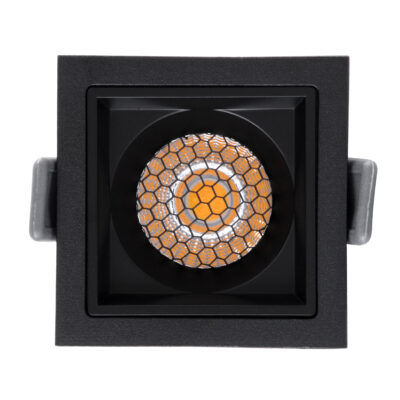 LEDTM® PLUTO-S 60268 Χωνευτό LED Spot Downlight TrimLess Μ6.4xΠ6.4cm 7W 910lm 38° AC 220-240V IP20 Μ6.4 x Π6.4 x Υ4.9cm - Τετράγωνο - Μαύρο & Anti-Glare HoneyComb - Φυσικό Λευκό 4500K - Bridgelux COB - 5 Years Warranty - Image 6