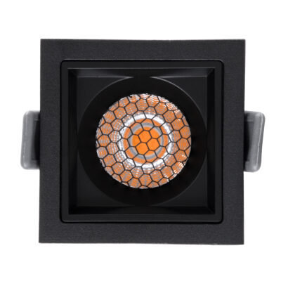 LEDTM® PLUTO-S 60269 Χωνευτό LED Spot Downlight TrimLess Μ6.4xΠ6.4cm 7W 875lm 38° AC 220-240V IP20 Μ6.4 x Π6.4 x Υ4.9cm - Τετράγωνο - Μαύρο & Anti-Glare HoneyComb - Θερμό Λευκό 2700K - Bridgelux COB - 5 Years Warranty - Image 6