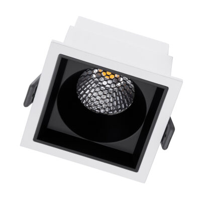 LEDTM® PLUTO-M 60270 Χωνευτό LED Spot Downlight TrimLess Μ8.4xΠ8.4cm 10W 1300lm 38° AC 220-240V IP20 Μ8.4 x Π8.4 x Υ5.9cm - Τετράγωνο - Λευκό με Μαύρο Κάτοπτρο & Anti-Glare HoneyComb - Φυσικό Λευκό 4500K - Bridgelux COB - 5 Years Warranty - Image 3