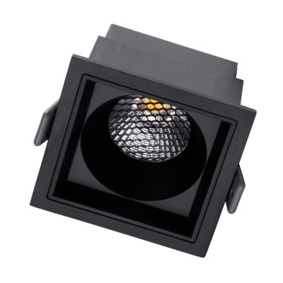 LEDTM® PLUTO-M 60274 Χωνευτό LED Spot Downlight TrimLess Μ8.4xΠ8.4cm 10W 1300lm 38° AC 220-240V IP20 Μ8.4 x Π8.4 x Υ5.9cm - Τετράγωνο - Μαύρο & Anti-Glare HoneyComb - Φυσικό Λευκό 4500K - Bridgelux COB - 5 Years Warranty - Image 3