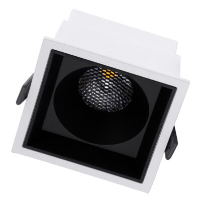 LEDTM® PLUTO-B 60276 Χωνευτό LED Spot Downlight TrimLess Μ10.4xΠ10.4cm 15W 1950lm 38° AC 220-240V IP20 Μ10.4 x Π10.4 x Υ6.5cm - Τετράγωνο - Λευκό με Μαύρο Κάτοπτρο & Anti-Glare HoneyComb - Φυσικό Λευκό 4500K - Bridgelux COB - 5 Years Warranty - Image 3