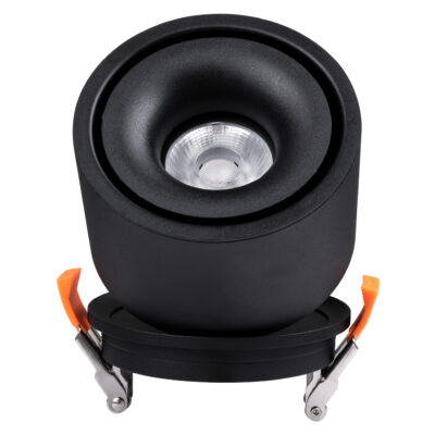 LEDTM® OMEGA-R 60296 Χωνευτό LED Spot Downlight TrimLess Φ10cm 12W 1560lm 36° AC 220-240V IP20 Φ10 x Υ8.2cm - Στρόγγυλο - Μαύρο - Φυσικό Λευκό 4500K - Bridgelux COB - 5 Years Warranty - Image 9