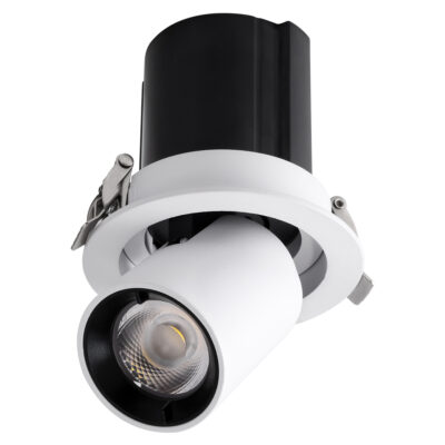 LEDTM® VIRGO-S 60302 Χωνευτό LED Spot Downlight TrimLess Φ9cm 7W 910lm 36° AC 220-240V IP20 Φ9cm x Υ9cm - Στρόγγυλο - Λευκό με Μαύρο Κάτοπτρο - Φυσικό Λευκό 4500K - Bridgelux COB - 5 Years Warranty - Image 3